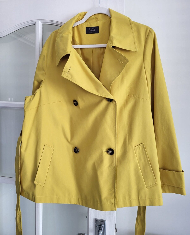 M&S ladies summer Trench jacket lemon size 20 UK eBay