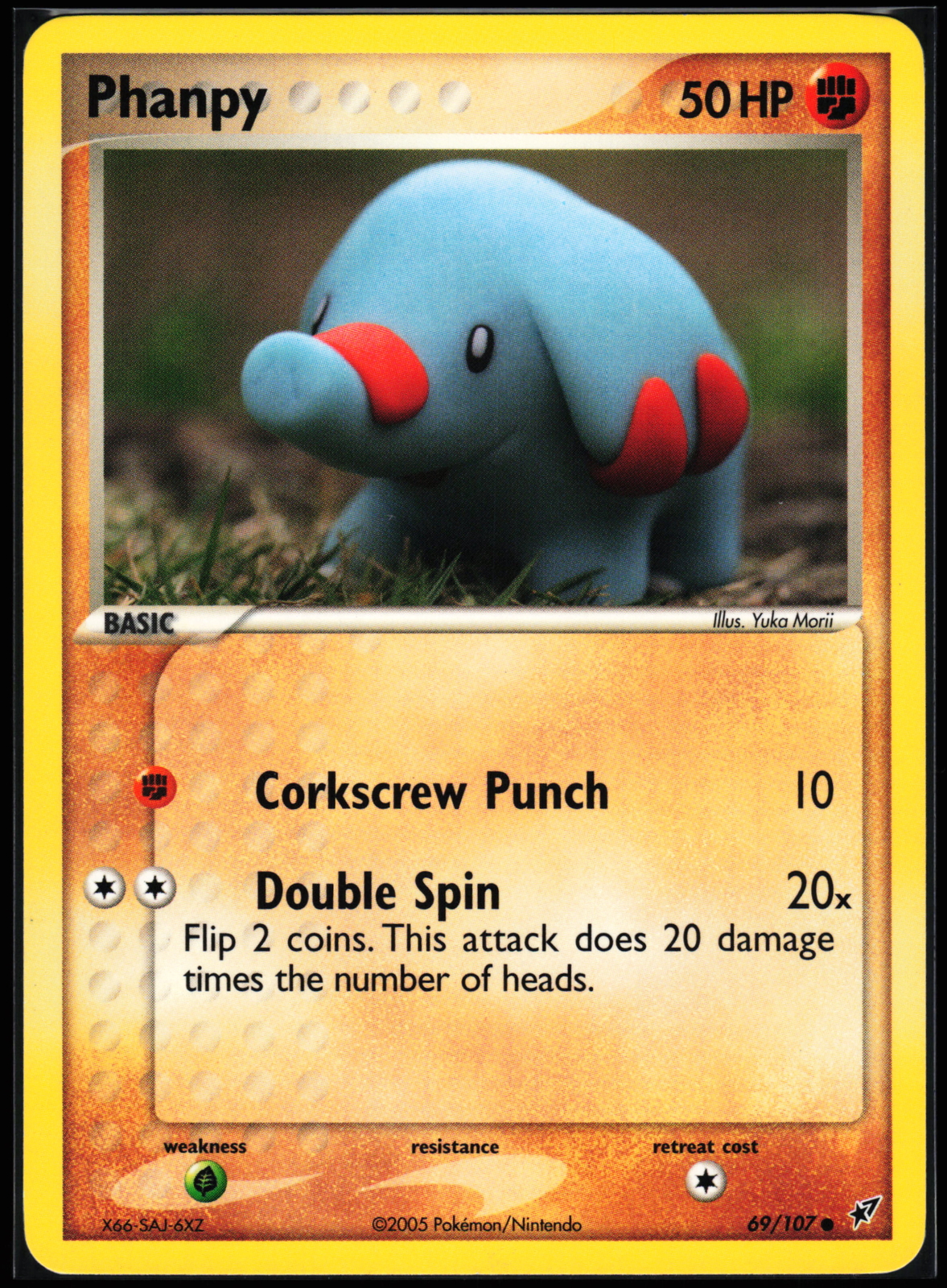 Pokemon Card - Phanpy Deoxys 69/107 Common