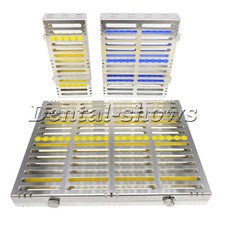 PREMIUM DENTAL AUTOCLAVE STERILIZATION CASSETTE RACK BOX TRAY FOR 10 INSTRUMENTS