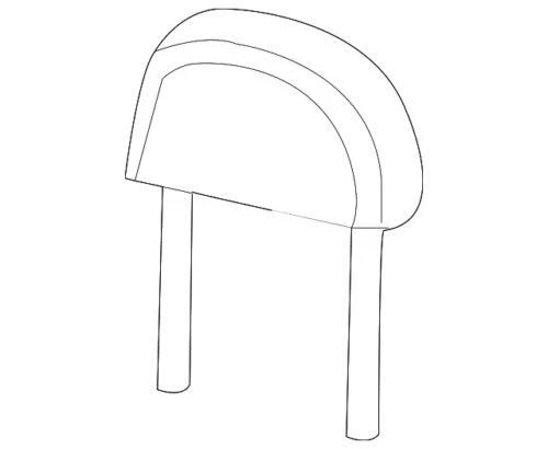 Genuine Ford Explorer 2004-2005 Rear Seat Headrest Assembly 4L2Z-78611A08-DAB