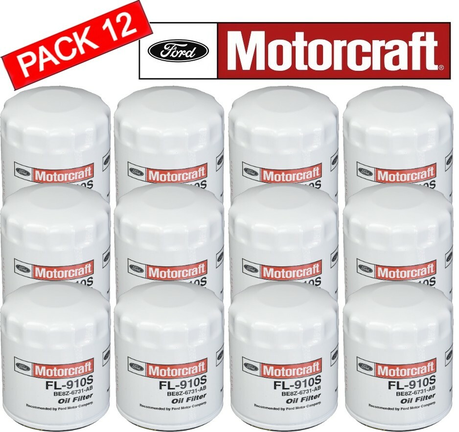 Genuine OEM Motorcraft Engine Oil Filter FL910S BE8Z6731AB PACK 12
