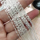 10PCS Design Jewelry Double Water Wave 925 Silver Plated Necklace Chains Pendant