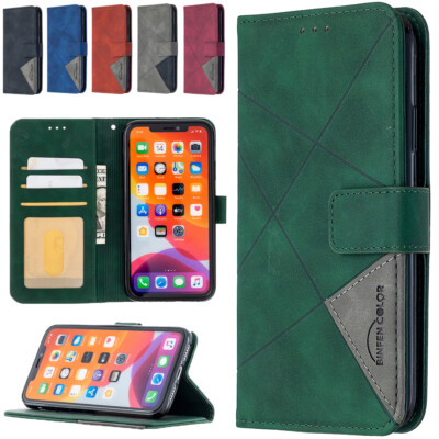 Leder Schutztasche Handy Hülle Flip Case Apple iPhone 11 12 13 14 15 16 Pro Max