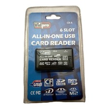VidPro 6-Slot All-In-One USB 2.0 Memory Card Reader   High Speed   New