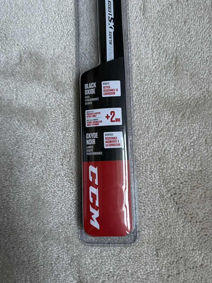 NEW 280 CCM XS Speedblade XS1 Runners Black +2mm Black Steel Hockey