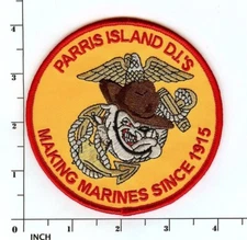 USMC Marine Corps Drill Instructor PATCH Parris Island Bulldog! Marines ! DI Hat