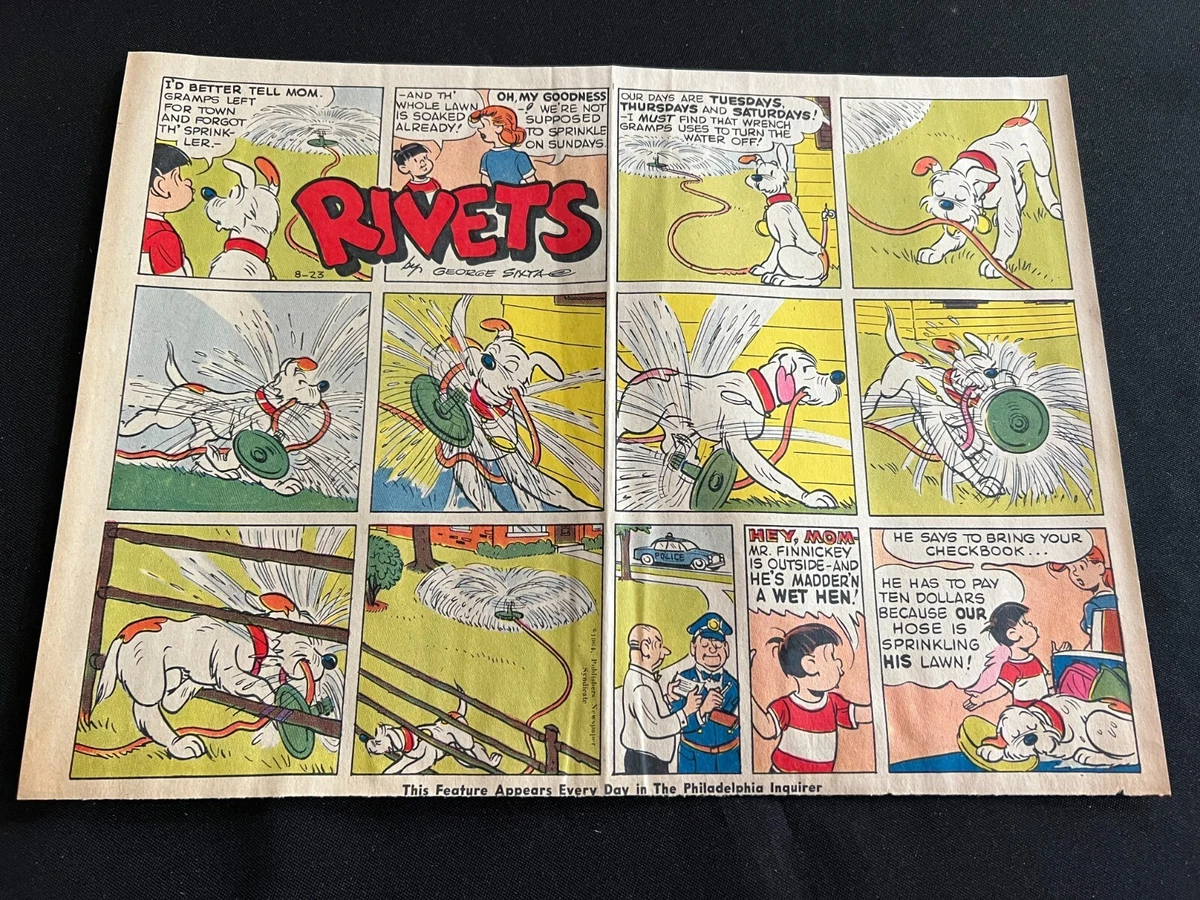 The Whole Is Open Comic H10t RIVETS by George Sixta Sunday Half Page Comic Strip August 23, 1964 |  eBay