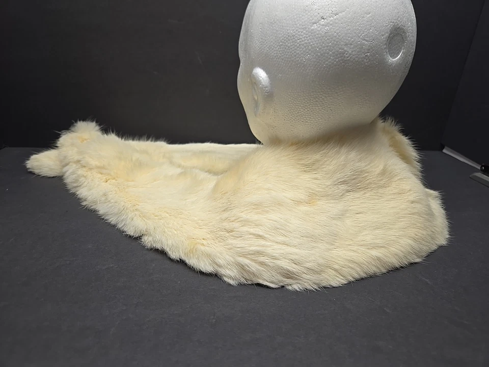 Винтажный женский бежевый кремовый меховой воротник жакет - Изображение 2 из 2