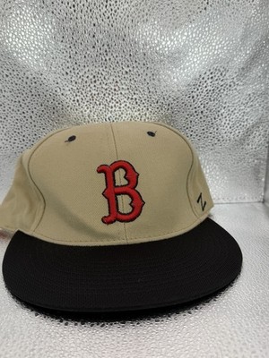 Zephyr Hat Snapback Cap Tan Black Red B Boston Red Sox College Style Adjustable