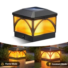 CLAONER Solar Outdoor Post Cap Lights 4x4 Bright LED Light for Fence Deck Garden