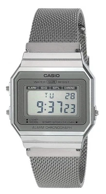 Casio Youth Vintage Täglicher Alarm Grau Zifferblatt quarz A700WM-7A Damenuhr - Bild 1 von 4