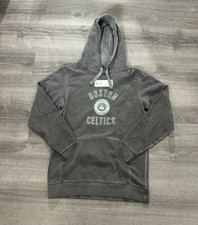 New Fanatics Grey Boston Celtics Shadow Washed Icon MENS SMALL Hoodie