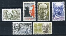 Superbe série célébrités de 1981 neuve** - YT 2148 à 2153