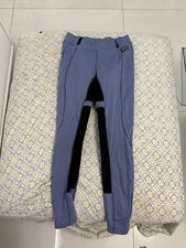 Kerrits Women's Riding Pants Size Medium Blue Tight Equestrian Breeches Stretch