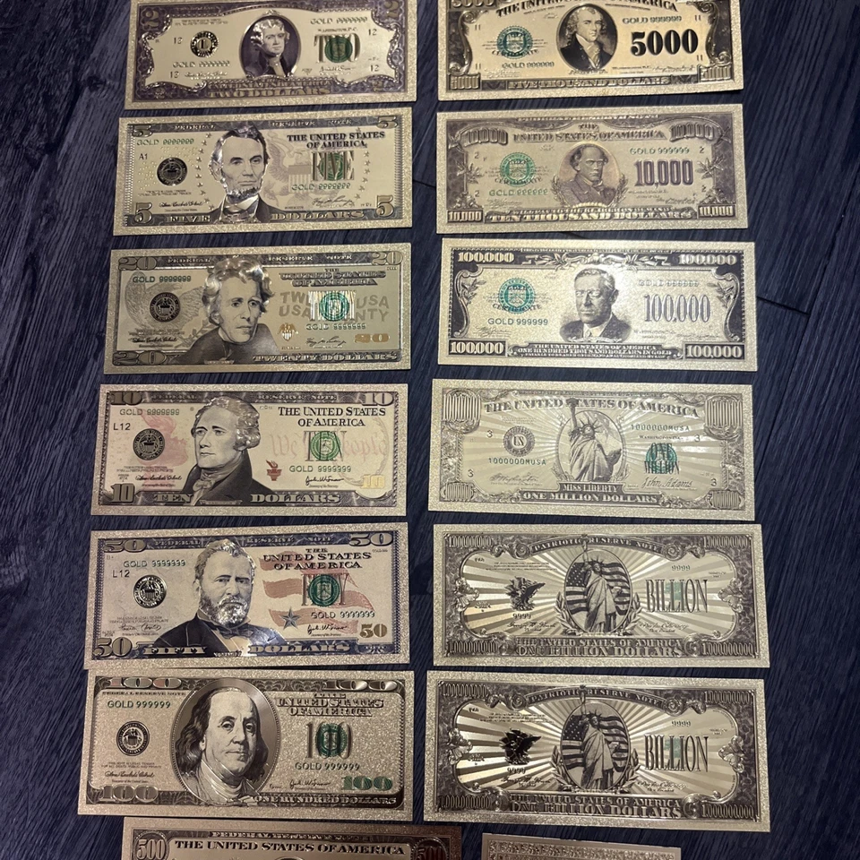 15 dollar bills, wrapped in 24k gold foil - Image 3 of 4
