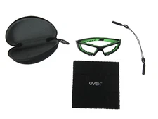 UVEX SAFETY GOGGLES EYEGLASSES FRAMES SW12 Green Black HON Z87-2+ NEW No Lenses