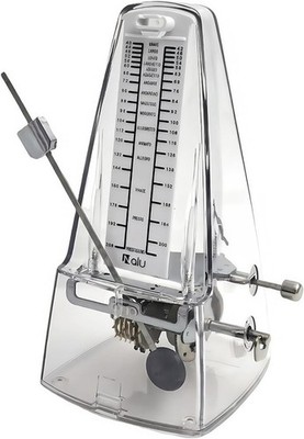 NALU Metronome - Classic Mechanical Wind-Up Design with Bell for Piano, Guitar