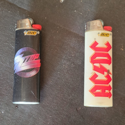 BIC Collectible Disposable Lighters AC/DC ZZ Top Designs Black & White