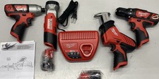 Milwaukee M12 12V Lithium-Ion Cordless 4 Tool Combo Kit 2498-24
