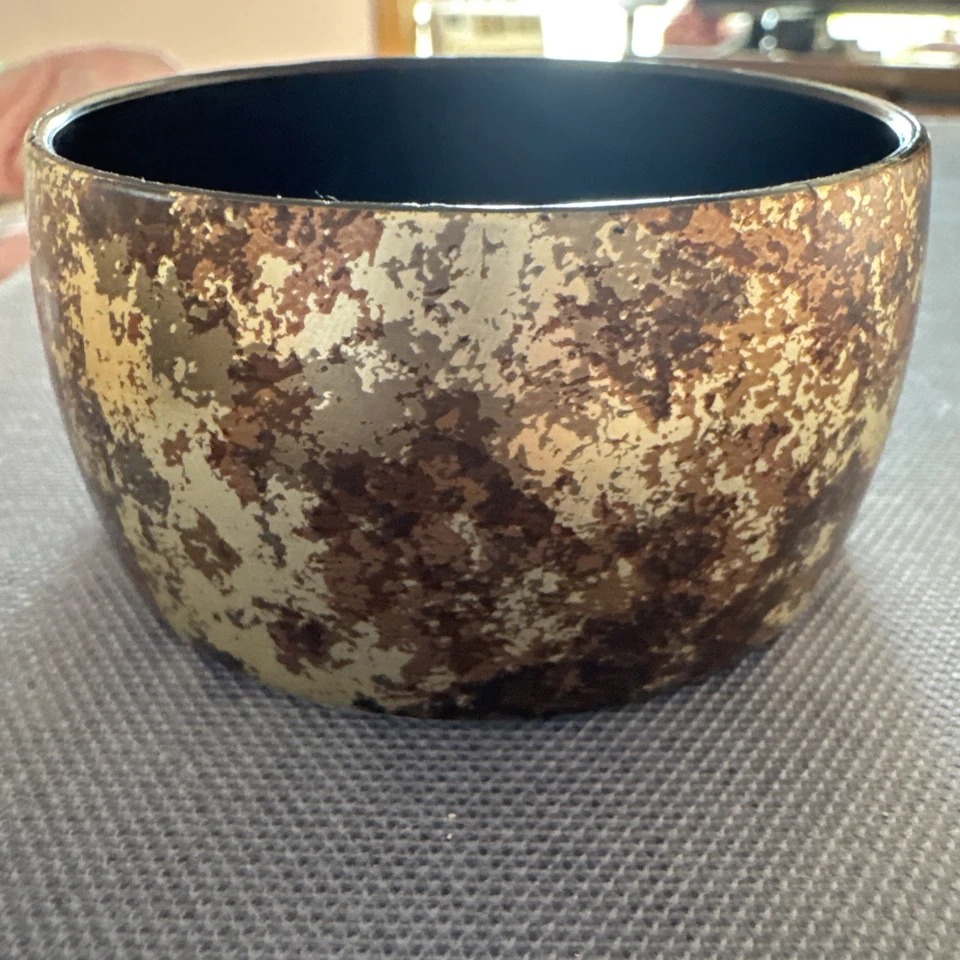 Pulsera Brazalete Premier Designs Plástico Marrón Oro Peso Ligero Foto 4 de 4