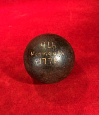RARE REVOLUTIONARY WAR 4 LB. CANNONBALL FROM THE BATTLE OF MONMOUTH - 1778