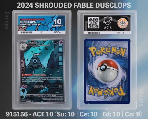 Pokémon Dusclops Shrouded Fable ACE 10 Graded Card