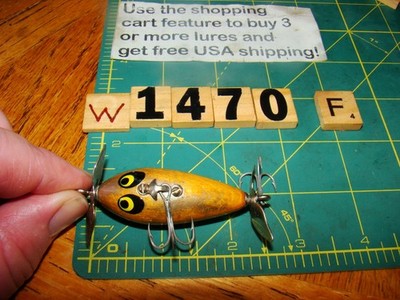 W1470 F SMITHWICK BUCK & BAWL WOODEN  FISHING  LURE