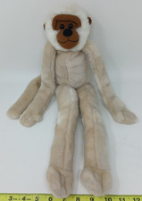 2000 Toys R Us Animal Alley Hanging Monkey Plush Stuffed Animal Brown and Tan