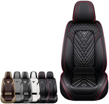 Car Seat Covers Waterproof Leather Seat Covers Standard 2 Seat,Black Red 