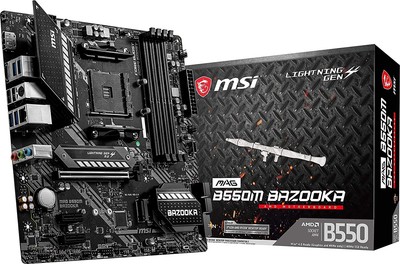MSI MAG B550M Bazooka Mainboard AMD Ryzen B550 Sockel AM4 µATX 4x DDR4 Dual M.2