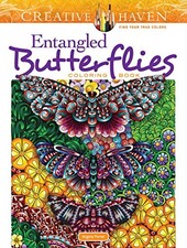 Creative Haven Entangled Butterflies Coloring Book by Angela Porter NEW