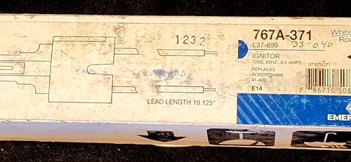 OEM NEW WHITE-RODGERS 767A-371 HOT SURFACE FURNACE IGNITOR FREE SHIPPING