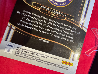 2024-25 Panini Select FIFA NICOLAS JACKSON Zebra Prizm SSP