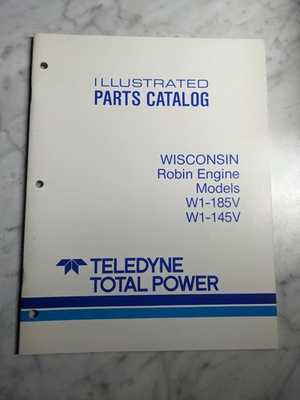 #ad #ad TELEDYNE POWER PARTS LIST CATALOG MANUAL WISCONSIN ROBIN ENGINE W1 185V 145V $18.14