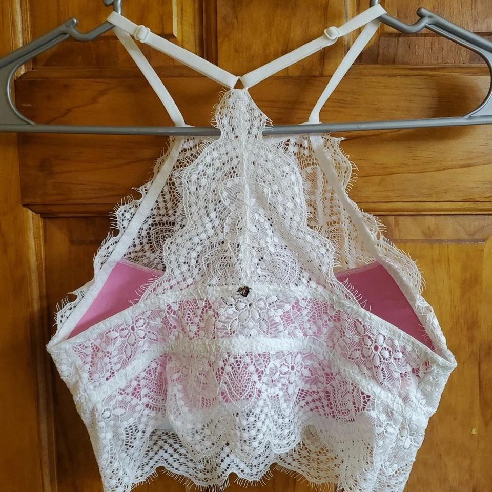 Victoria's Secret Pink high neck lace push up underwire Sz Sm (AA-B) - Image 3 of 4