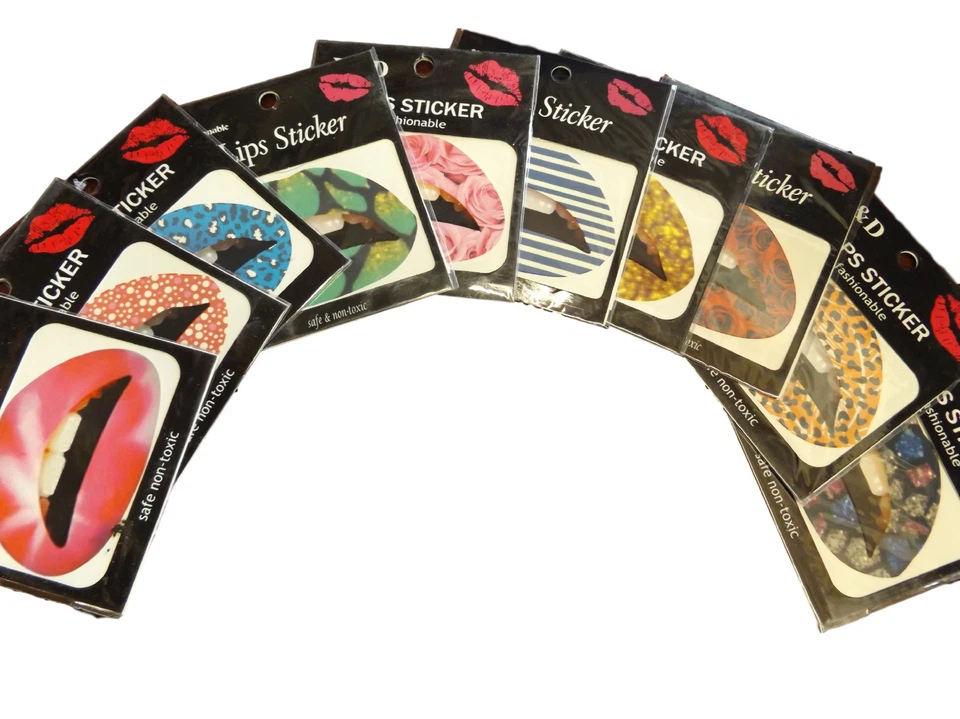 FAT-CATZ-COPY-CATZ Ladies Girls fashion temporary lip tattoos transfers parties hen night festivals