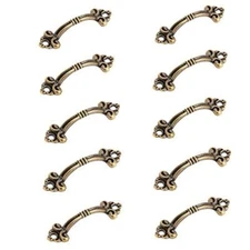  10Pcs Small Brass Decorative Jewelry Box Chest Drawer Cabinet Knob Pull Handle 