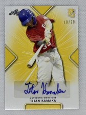 2021 LEAF PERFECT GAME AUTO TITAN KAMAKA YELLOW PAPER 10/20