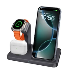 3in1 Wireless Charger Dock Charging Station For Apple Watch 11/10/9 iPhone 17 16