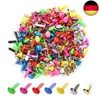 200 StüCke Mini Runde Brads, Musterklammern Metall Bunte Brads Verwendet FüR Scr