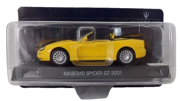 1/43 Scale Maserati Spyder GT 2001 Yellow Altaya Diecast Model Car NEW