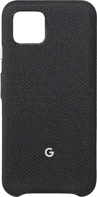 (NEW) Official Google Fabric Case for Google Pixel 4 Smartphones - Just Black
