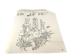 TRI CHEM Still Life with Peach 3244 Liquid Embroidery Picture w instructions Vtg