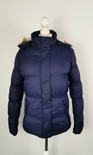 #b4 Mountain Warehouse Ladies Bella Padded Blue Parka Jacket, Uk 10