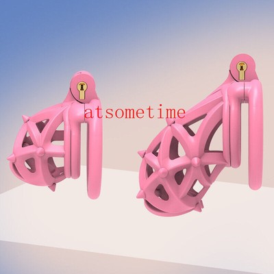 3D Mamba Male Chastity Device Cage with Spike Men Resin Locking 4 Rings