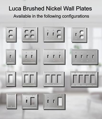 Single Toggle Light Switch Cover Luca Metal Wall Plate 4-Pack Brushed ...