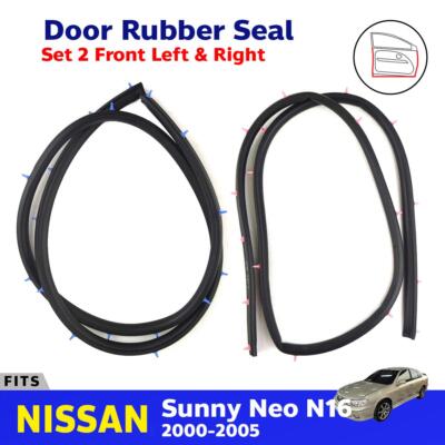 Door Rubber Seal Weatherstrip FL+FR Fits Nissan Sunny Neo N16 G10