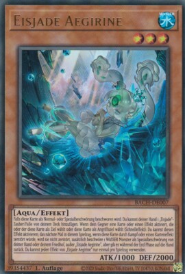 Eisjade Aegirine BACH-DE007 Ultra Rare Battle of Chaos Yugioh Karte Deutsch
