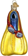 Old World Christmas SWIM FLIPPERS (44108) Glass Ornament w/OWC Box