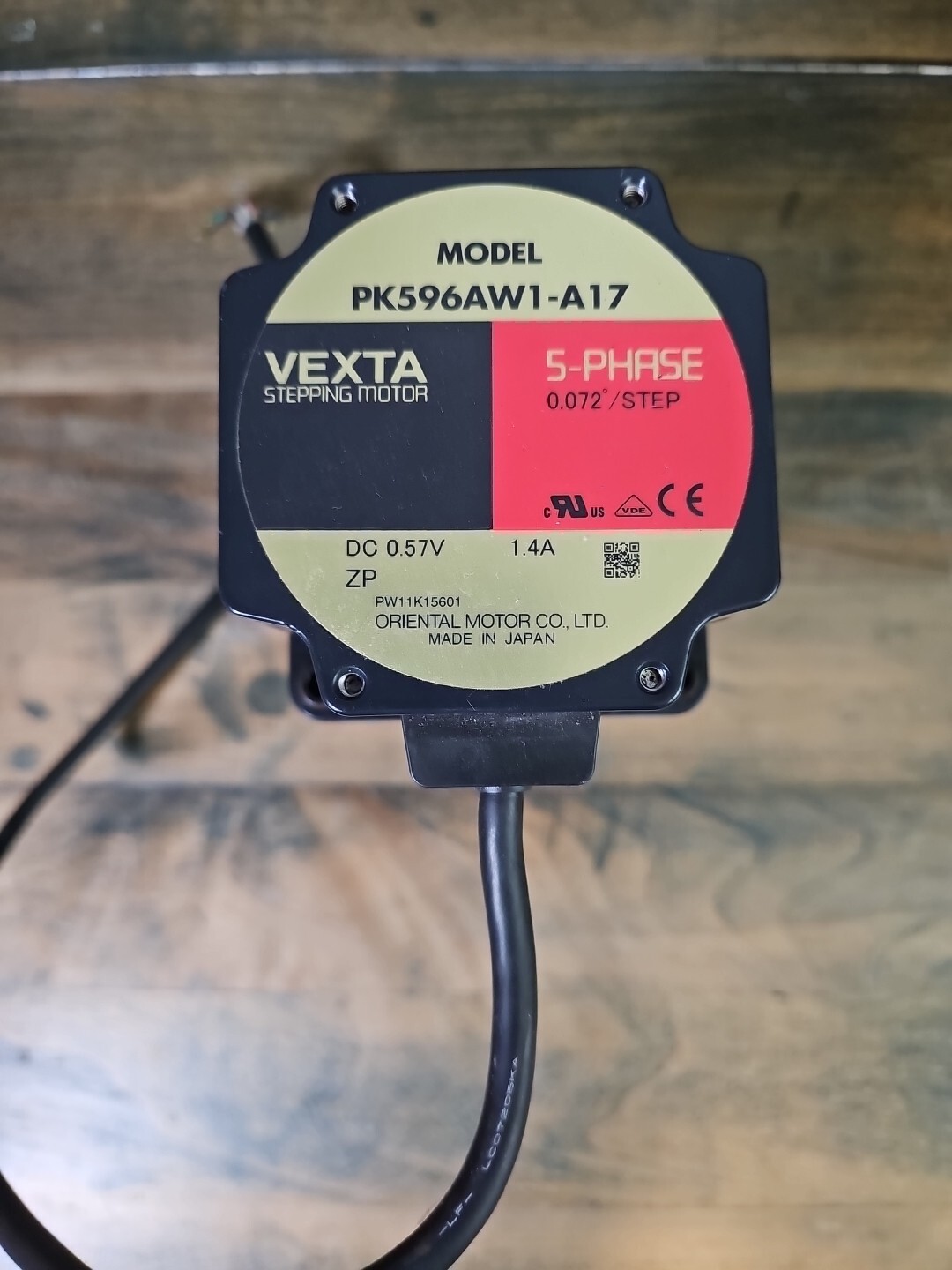 Used Vexta 5-Phase Stepping Motor | PK596AW1-A17 | DC 0.57V / 1.4A | OS11 29607